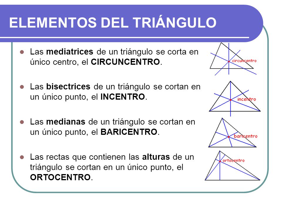 Centro de un triangulo